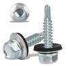120PCS Roofing Screws with Rubber Washers 5.5x25mm Hex Head Self
