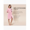 EA'S SECRET Women 100% cotton Zipper Robe 3/4 Sleeve Housecoat