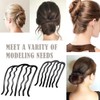 4 Pcs Hair Fork Clip Metal Hair Side Combs Bun