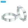 PATIKIL 10 Pack 37-40mm Double Ear Hose Clamp, Galvanized Steel