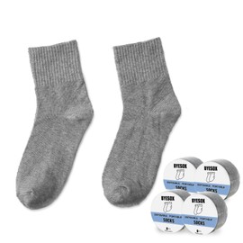 BYESOX 12 Pairs of Disposable Travel Socks - Compressed - Good for Travel, Grey (12 Pairs), One Size