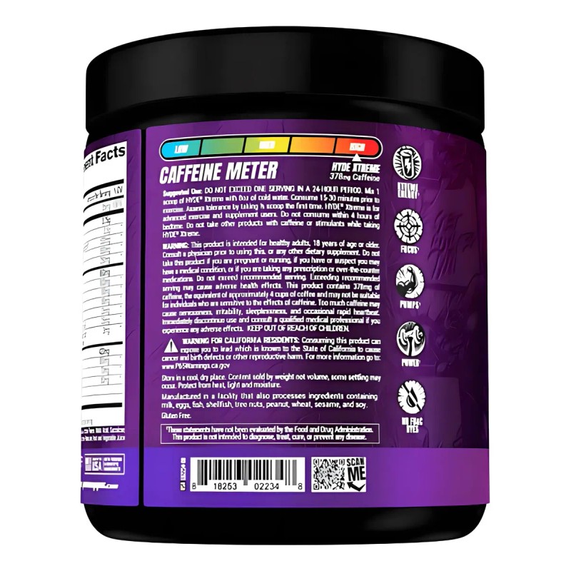 Pre-Workout Deportivo ProSupps Hyde Xtreme Polvo 222g Sabor Pixie Dust
