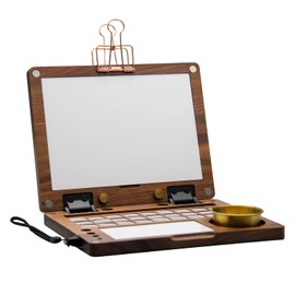 TOIMIOTOIM Wooden Watercolor Palette, Gouache Palette Box, Black Walnut, Travel Watercolor Palette, Watercolor Paint Palette, Paint Palette, 27 Grid