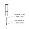 Caring Adult Basic Crutches, LF, 250 LBS Weight Capacity