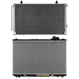 cciyu Aluminum Radiator Replacement 2001-2007 for Toyota for Highlander Plastic Radiator Auto Parts Complete radiator Radiator Engine Coolant Radiator Assembly Radiator