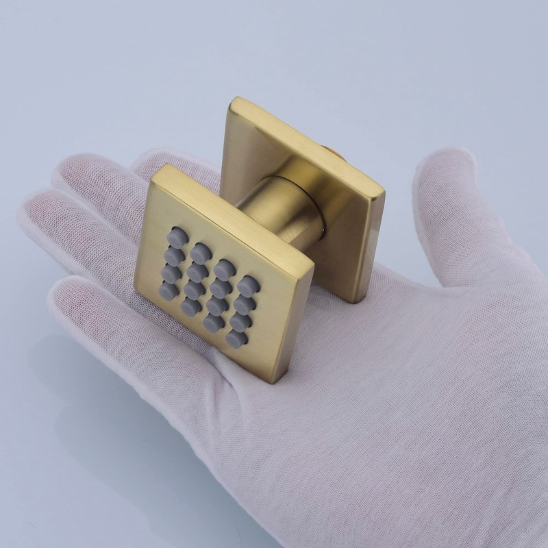 4 pcs Brass Square Body Spray Shower Jets High Pressure