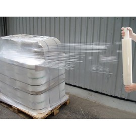 1 Pack Stretch Wrap 5" x 1000' Roll, 80 Gauge Extra Thick Durable Self-Adhering Plastic Wrap for Moving, Packing Wrap Industrial Strength, Clear Plastic Pallet Shrink Film (2 Large Rolls)