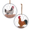 Kurt Adler Chicken On Wire Ornaments 2 Assorted