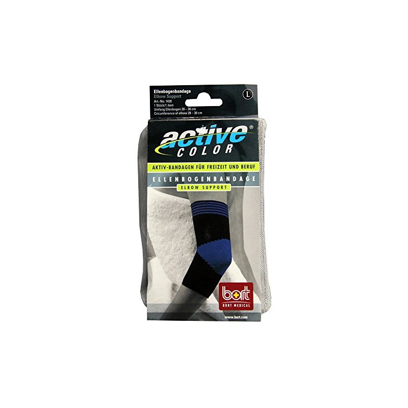 Ellenbogenbandage ActiveColor, Farbe schwarz, Größe L