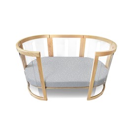 Babyhood Amani Bebe Jersey Cotton Oval Fitted Sheet, Drops