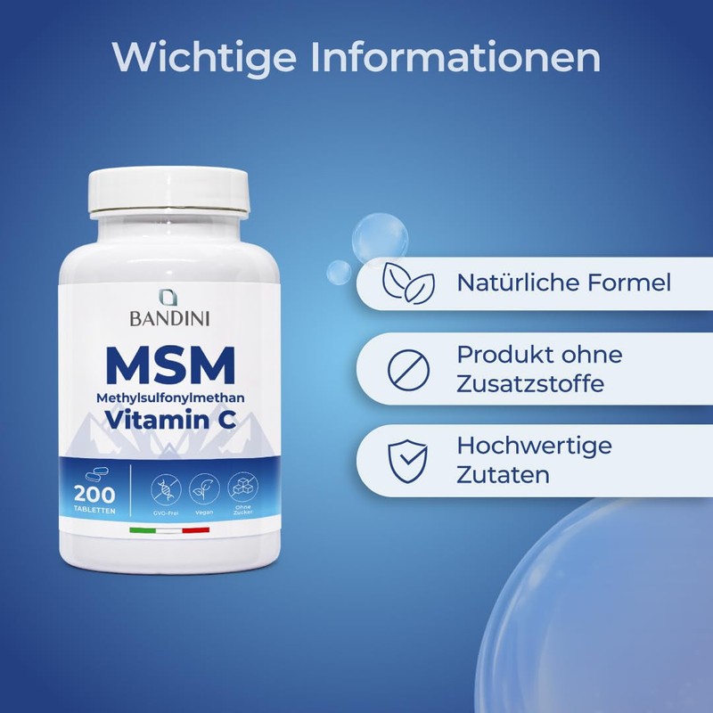 Bandini MSM – 2000 mg with 40 mg Vitamin C