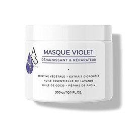 ANS Brasil Maske VIOLET Tiefenpflege, repariert und entgilbt blondes, weißes, gefärbtes Haar, glänzendes Haar, 300 ml