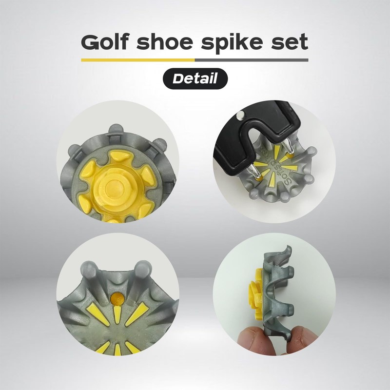 YYMT 12 PCS Golf Shoe Spikes, TPU Replacement Cleats with