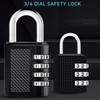 3 & 4-Digit Dial Combination Lock - 3 Custom Sizes for Warehouse, Locker, Luggage, Gate - Black 4-Digit B-Small 4ea