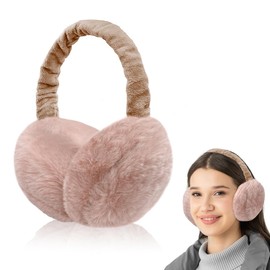mizikuu Winter Ear Warmers Women's Ear Muffs Warm Foldable Earmuffs Adjustable Ear Covers Plush Ear Cups Cold Protection Winter Accessories for Women Girls, faw