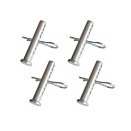 Adjustable Porous Clevis Pin, Spring Steel 8 Hole Pin & R-Clip Crank Kit, Farm, Automotive Fasteners (Dia.: 1/2in(12.7mm)-4Pcs)