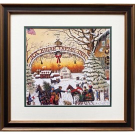 Charles Wysocki "A Christmas Greeting" New CUSTOM FRAMED Art Americana Xmas