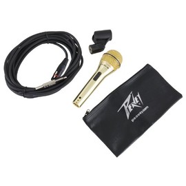 Peavey PVi 2 1/4" Gold Cardioid Unidirectional Dynamic Vocal Microphone with 1/4 inch Cable