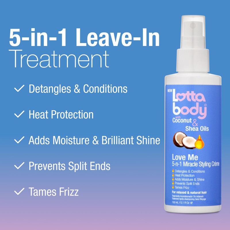 Lottabody, Love Me 5 in 1 Miracle Creme, Heat Protection