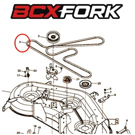 BCXFORK GX21833 GX20571 Deck Belt for Stens 265-238 for John Deere Flat Belt L120 L130 LA130 LA140 X140 X165 D140 D150 E140 E150 145 155C Lawn Tractor Mower with 48'' Deck (1/2" X141 1/4")