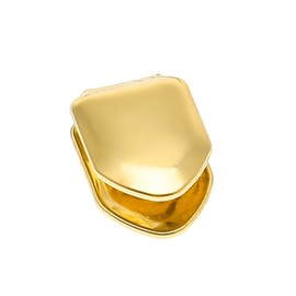 Rosenice Hip Hop Tooth Unisex Trendy Solid 14k Gold Plated Small Individual Hip Hop Teeth Grill (Golden), Brass