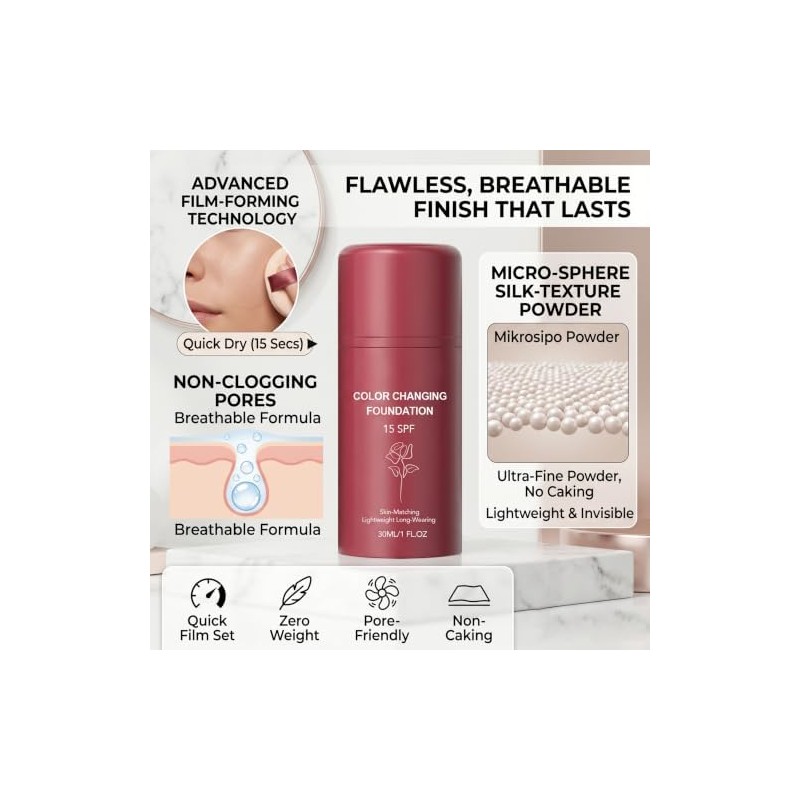 Corrector líquido mate StaZamor Adjustable – Maquillaje de larga duración
