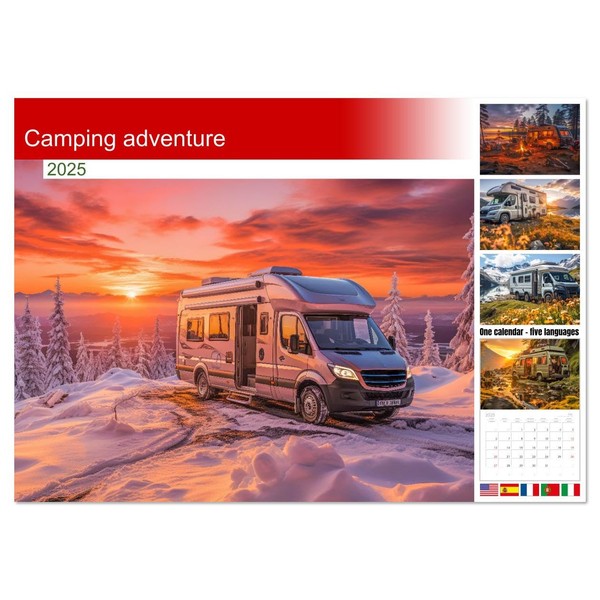 Adventure camping (Monthly Wall Calendar 2025 16.5" x 23.4" (open)),