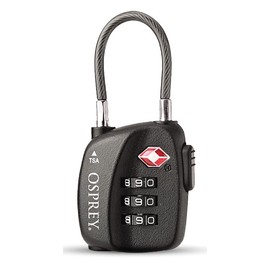Osprey TSA Approved 3 Dial Cable Luggage Lock, Black
