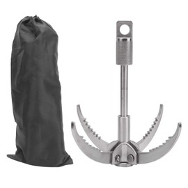 Dilwe Foldable Grappling Hook, 4 Claws, 500KG, SUS304 Stainless Steel, Grappling Hook Climbing Foldable Hook Outdoor Survival Tool