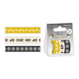 Dovecraft Time to Sparkle Washi Tape (3 Pack), 10 x 10 x 5 cm, Multicolour