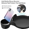 JSCARLIFE Car Cup Holder Expander with Tray, Multi-Functional Phone Slot,360
