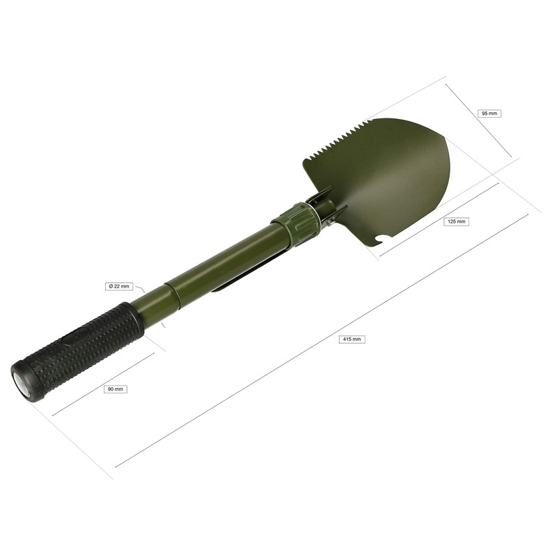 KOTARBAU® Folding Pickaxe Field Spade with Protective Cover for Outdoor