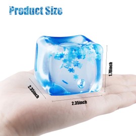 Naturahand 3Pcs Stress Balls Ice Cube Fidget Toys Sensory Toys for Autism ADHD Squeeze Balls Stress Relief Toys for Boys Girls Adults