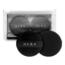 Hera Black Cushion Foundation Puff (2 sheets) (Case) / 헤라 블랙 쿠션 파운데이션 퍼프 2매 (케이스)