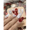 Snow Check Bear Handmade Nail Tips - Petit Square /