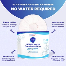 MedVance No Rinse Shampoo Cap | Rinse Free Shower Cap that Shampoos & Conditions | PH Balanced & Hypoallergenic Waterless Hair Wash | 1 Pack