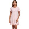 Beuwltpa Women's Nighties Button Up Maternity Nightdress Nightshirts Short Sleeve