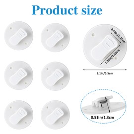 Sorcristy Shower Curtain Clips, Shower Splash Guard Holders, Windproof Showers Splash Guard, Self Adhesive Showers Curtain Holder Keep Curtains Liner Closed to Wall for Home,Clear (6PCS)
