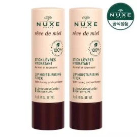 Nuks [듀오] 레브드미엘 스틱레브르 립밤 더블기획 4g+4g) [Duo] Rev de Miel Stick Lip Balm Double Pack 4g+4g [Basic product]