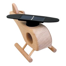 Wooden Helicopter with Small Solar Rotor