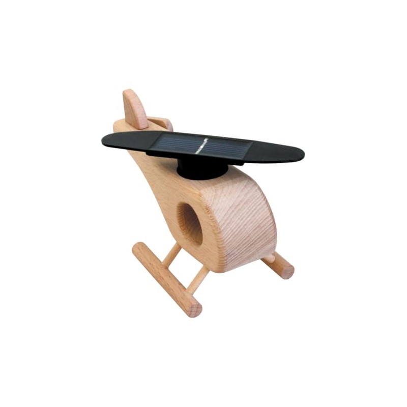 Wooden Helicopter with Small Solar Rotor