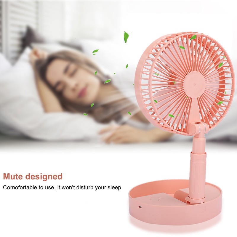 Portable Mini USB Rechargeable Handheld Fan Home Office Silent Desktop