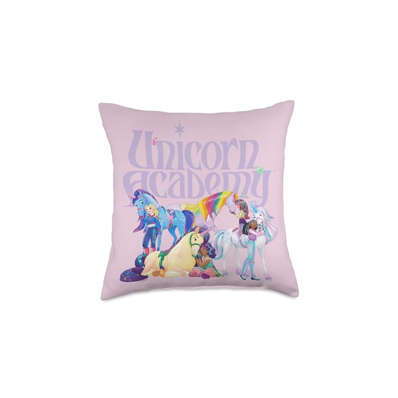 Riders and Unicorns Throw Pillow