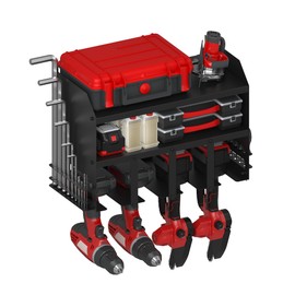 hiyuehome hiyuehome Power Tool Organizer Wall Mount, Utility Racks 3 Layers Storage Rack, Mini Chainsaw, Screwdriver, Drill Bit, Heavy Duty Iron Garage Tool Organizer Storage for Workshop Shed Pegboard Basement