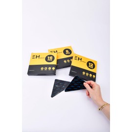 EHGlobal Rug Grips - Smart Triangle Design Non-Slip Pads for Area Rugs, Double-Sided Reusable Carpet Tape for Hardwood Floors and Tiles, 16 Pcs