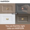 HARPOON Cabinet Hardware Knobs Round Furniture Mushroom Knob - 1.4
