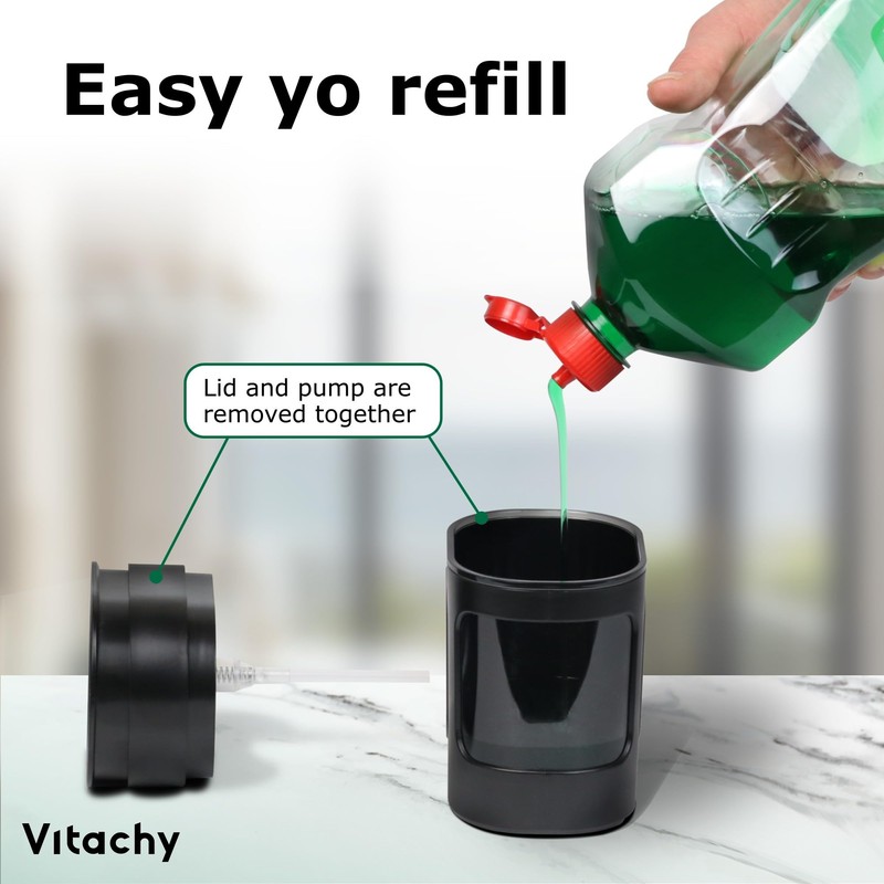 VITACHY Single Hand Soap Dispenser for Kitchen. Dishwashing Soap Pump
