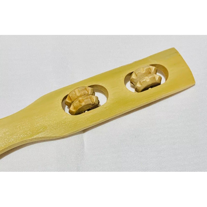 Bruvic Manita Rascadora 2 Rodillos De Madera Terapia Masajeadora
