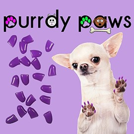 Purrdy Paws Soft Nail Caps for Dog Claws Purple Medium