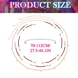 Nicute Boho Beads Belly Chain Layered Waist Chain Beach African Bikini Body Jewelry for Women and Girls